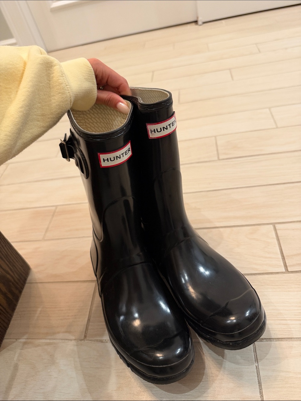 Hunter Original Short Gloss Rain Boots Black